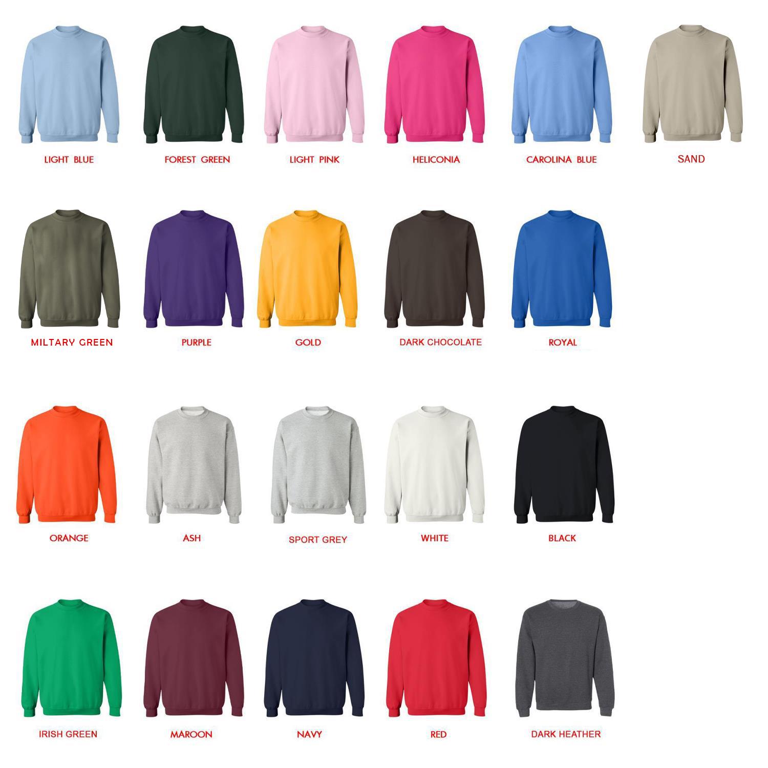 sweatshirt color chart 1 - Dandadan Store