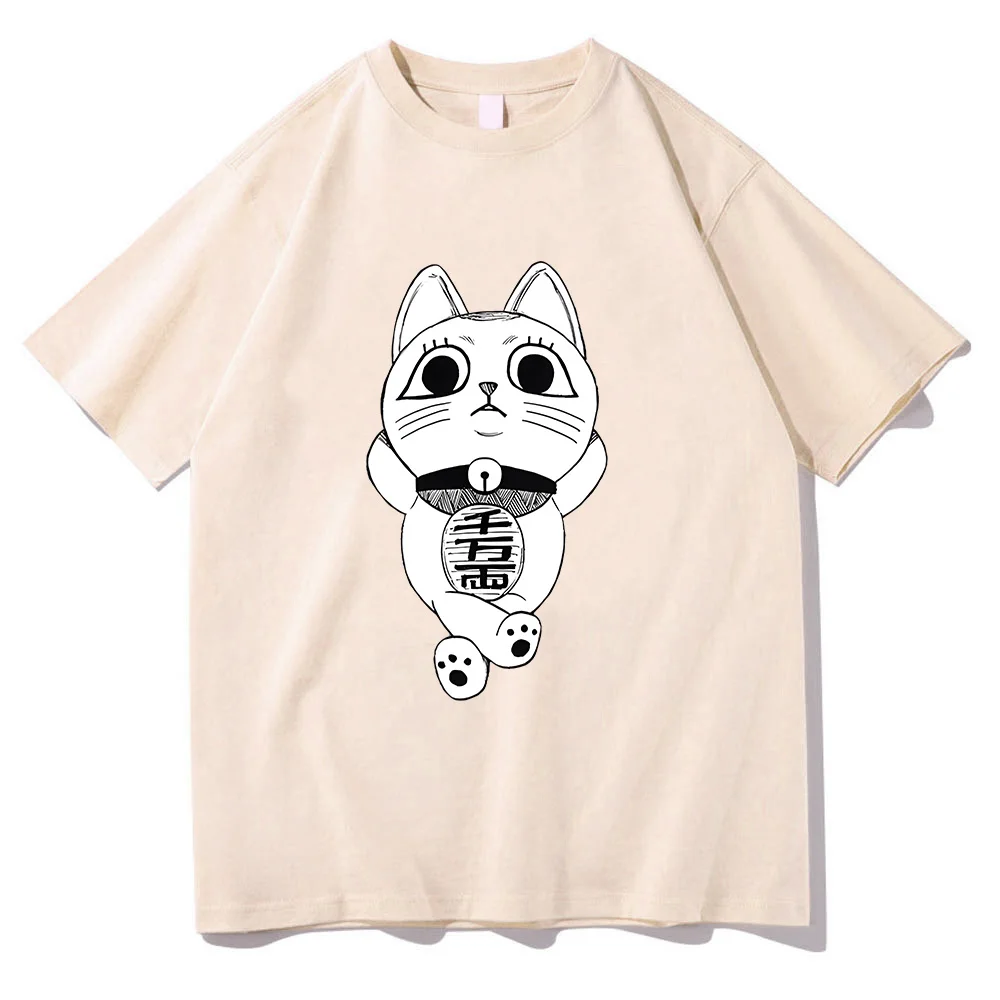 Dandadan Takakura Ken Japanese Cartoon T shirts WOMEN Maneki Neko Tshirts 100 Cotton T Shirts Ten 6 - Dandadan Store