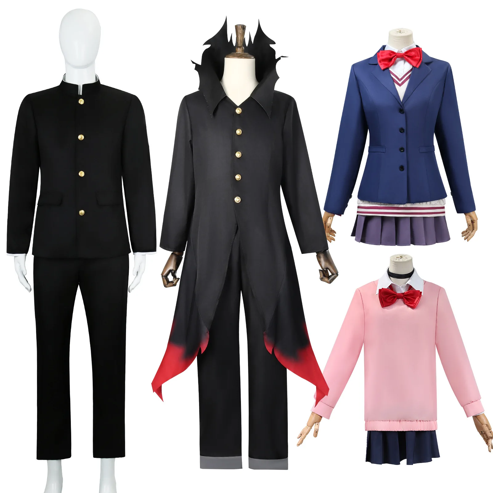 Ken Takakura Okarun Cosplay Costume Anime Dandadan Granny's Powers Black Uniform
